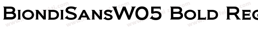 BiondiSansW05 Bold Regular字体转换